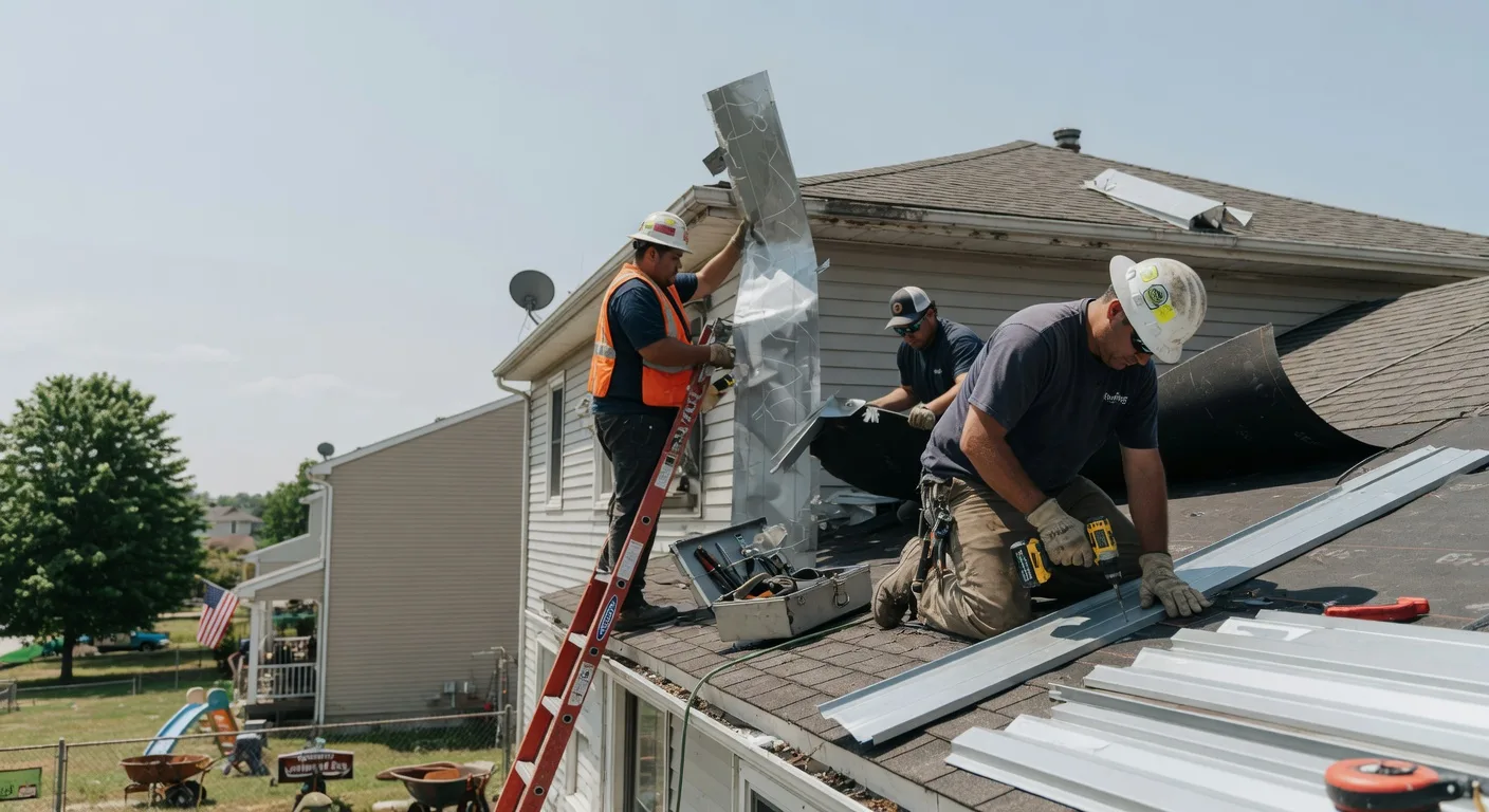 Storm Damage Metal Roof Repair in Scandia, KS